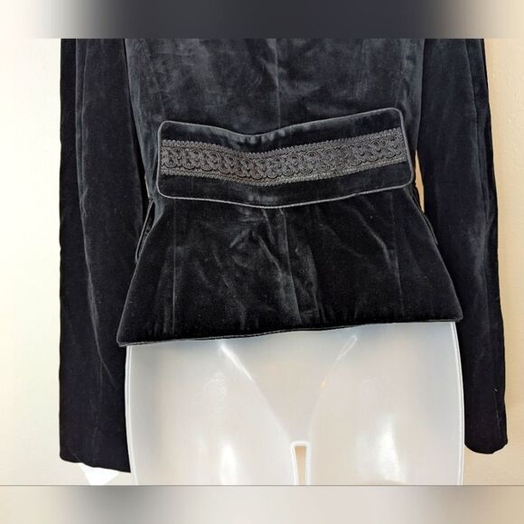 Zara Velvet Steampunk Victorian Dark Academia Cosplay Whimsygoth Blazer Jacket M - Picture 8 of 10